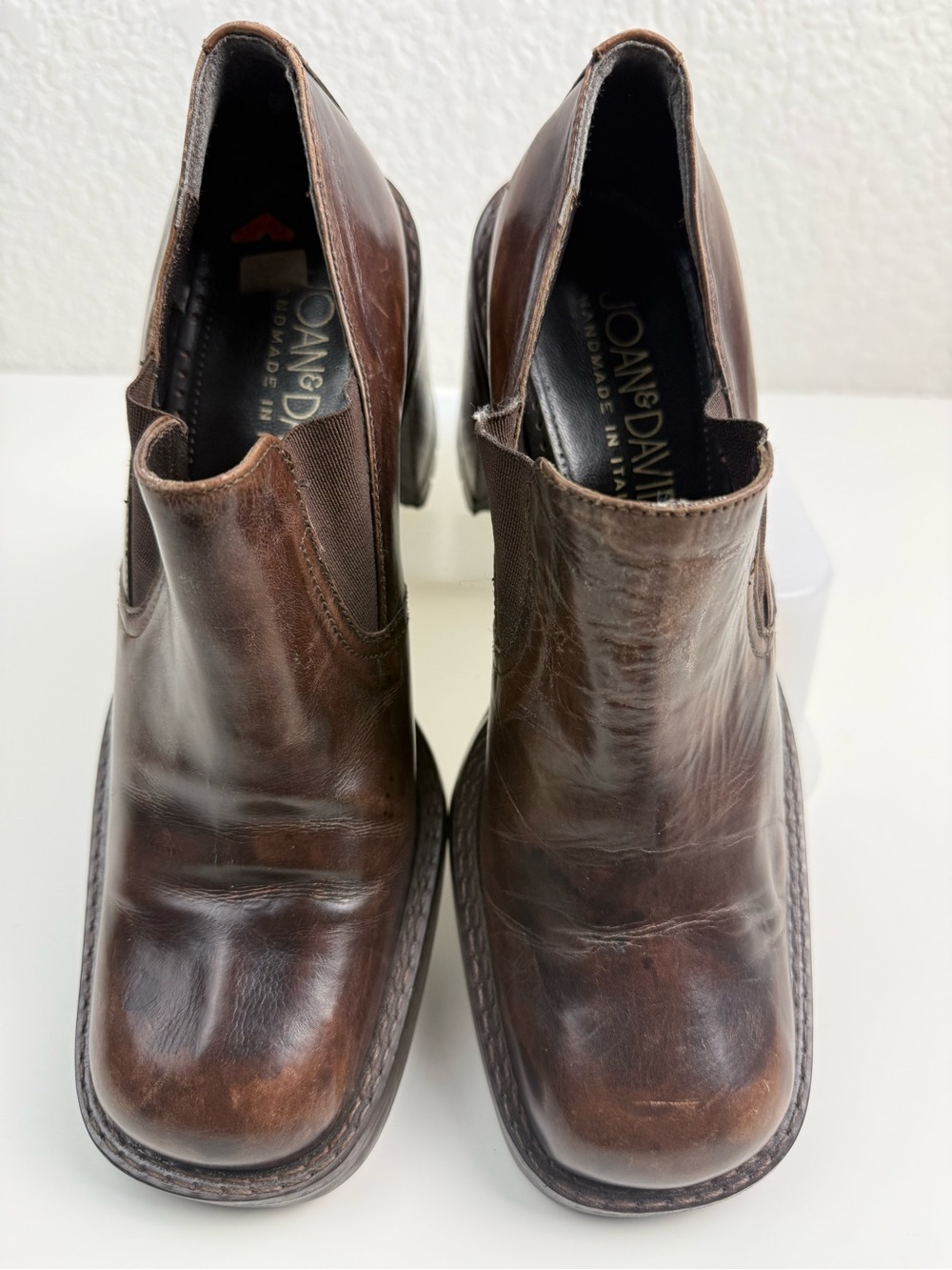Joan & David | Handmade in Italy | Leather Slip-On Heels | Brown | EU 38 - Picture 3 of 10